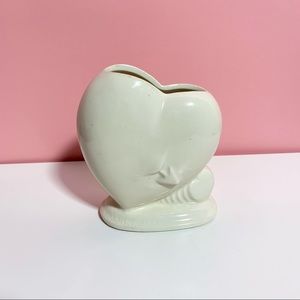 Vintage heart shaped vase